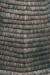 Old wooden medieval tiles, ancient roof building technology. Original background, texture, pattern.