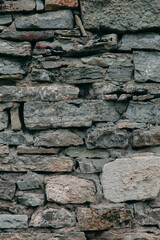 An old stone medieval wall, a natural background, a replica of the cosmos.