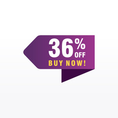 36 discount, Sales Vector badges for Labels, , Stickers, Banners, Tags, Web Stickers, New offer. Discount origami sign banner