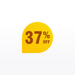 37 discount, Sales Vector badges for Labels, , Stickers, Banners, Tags, Web Stickers, New offer. Discount origami sign banner