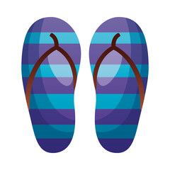 Isolated summer sandals vector design