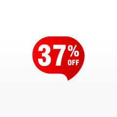 37 discount, Sales Vector badges for Labels, , Stickers, Banners, Tags, Web Stickers, New offer. Discount origami sign banner