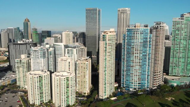 Bonifacio Global City Aerial View. BGC Business Center. Metro Manila