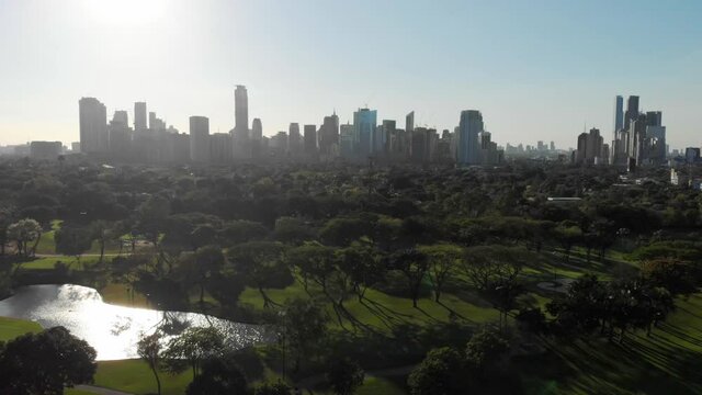 Manila Golf and Country Club, BGC. View from BGC to Makati. Philippines