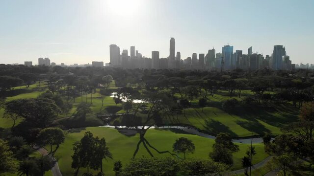 Manila Golf and Country Club. View from BGC to Makati. Philippines