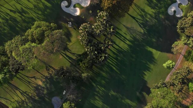 Manila Golf and Country Club from above, BGC. View from BGC to Makati. Philippines