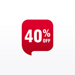 40 discount, Sales Vector badges for Labels, , Stickers, Banners, Tags, Web Stickers, New offer. Discount origami sign banner