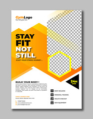 Gym Fitness Workout Training Exercise Boxing Flyer Brochure Template