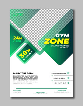 Gym Fitness Workout Training Exercise Boxing Flyer Brochure Template