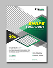 Gym Fitness Workout Training Exercise Boxing Flyer Brochure Template