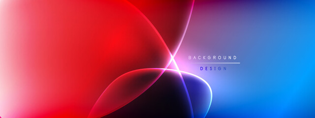 Vector abstract background - liquid bubble shapes on fluid gradient with shadows and light effects. Shiny design template for text