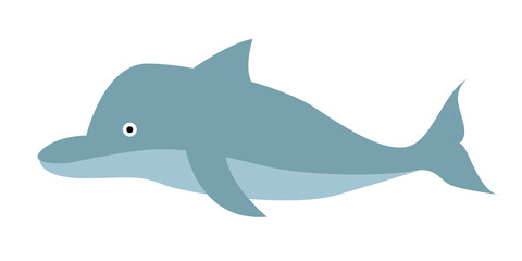 blue dolphin vector illustration
