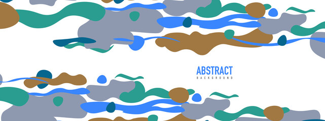 Trendy liquid style shapes abstract design, dynamic vector background for placards, brochures, posters, web landing pages, covers or banners
