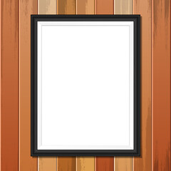 Photo frame vector design illustration isolated on wooden background
