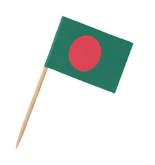 Small paper flag of Bangladesh on wooden stick