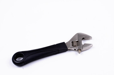Adjustable wrench tool, isolated on white background