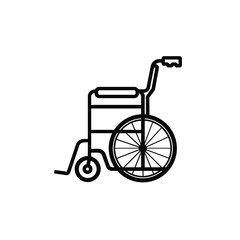Fototapeta na wymiar Wheelchair web icon. Wheelchair vector symbol