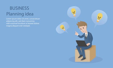 business planning,creative idea,businessman discover problem solving,light bulb,business concept
