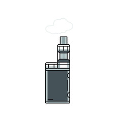 Electronic cigarette vector. Electronic cigarette vector illustration. Electronic cigarette contour illustration