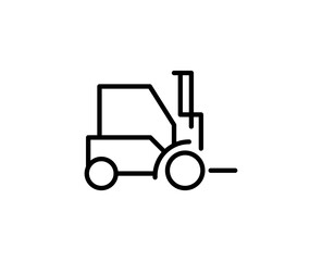Forklift line icon