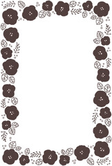 おおきめ花のフレーム