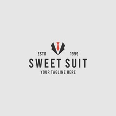 Modern elegant sweet suit logo design