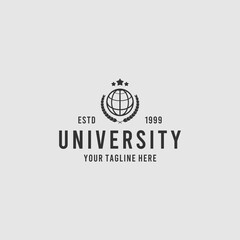 University and globe logo design