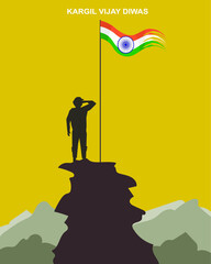 26 july kargil vijay diwas,kargil victory day illustration vector image