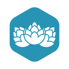 Hop. A plant for brewing. Icon for design and web. Vector illustration isolated on a white background.