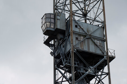 Temse Belgium, Detail of the Tower crane, maintained as a last reminder of the Boelwerf