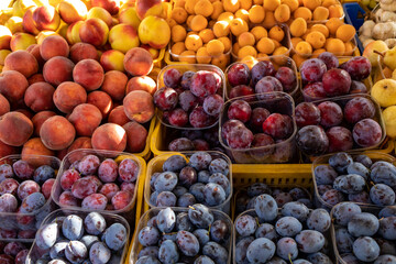 Fresh fruits at a farmers market in Italy
