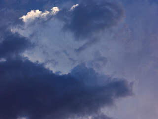 Fototapeta premium Rainy dark sky. Nature background