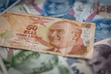 Various Turkish Lira Banknotes