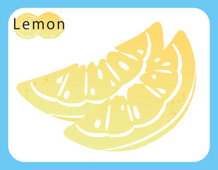レモンのアイコンイラスト。ベクター画像。