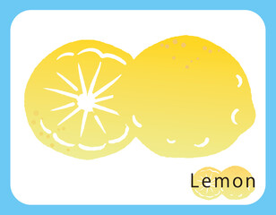 レモンのアイコンイラスト。ベクター画像。