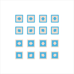 arrow button icon flat vector logo design trendy