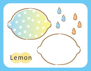 レモンのアイコンイラスト。ベクター画像。