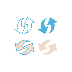 arrow button icon flat vector logo design trendy