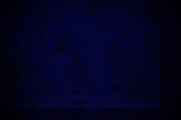 Concrete Shelf on Wall in the Phantom Blue Color Room Background.