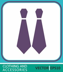 Men's tie. Vector Icon. Simple vector illustration for graphic and web design.
