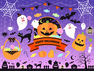 かわいい　ハロウィン　素材　セット