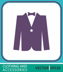 Men's jacket, suit. Vector Icon. Simple vector illustration for graphic and web design