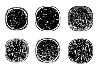 Grunge post Stamps Collection, Circles. Banners, Insignias , Logos, Icons, Labels and Badges Set . vector distress textures.blank shapes.