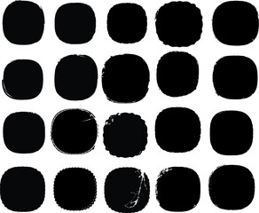 Grunge post Stamps Collection, Circles. Banners, Insignias , Logos, Icons, Labels and Badges Set . vector distress textures.blank shapes.