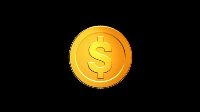 4K Dollar Coin Rotation Loop
Cartoon Shade Color Dollar coin are rotation Loop 360.