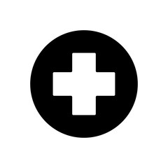 first aid icon vector symbol template