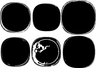 Grunge post Stamps Collection, Circles. Banners, Insignias , Logos, Icons, Labels and Badges Set . vector distress textures.blank shapes.