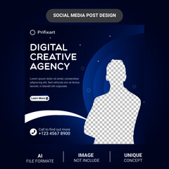 Social media post template design