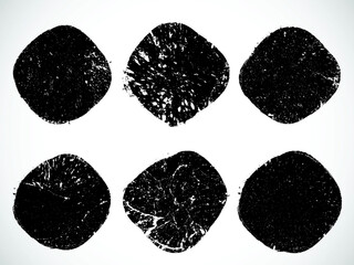 Grunge post Stamps Collection, Circles. Banners, Insignias , Logos, Icons, Labels and Badges Set . vector distress textures.blank shapes.