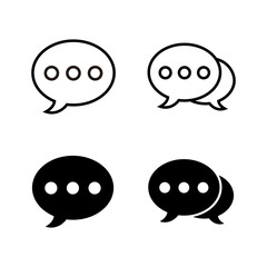 set of Chat icons. Chat vector icon. Speech bubble